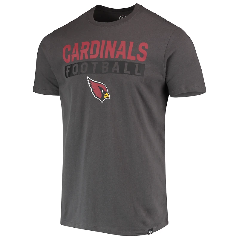 T-shirt '47 Charcoal Arizona Cardinals Dark Ops Super Rival pour homme