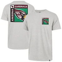 Men's '47  Gray Arizona Cardinals Chrome Plate Franklin T-Shirt