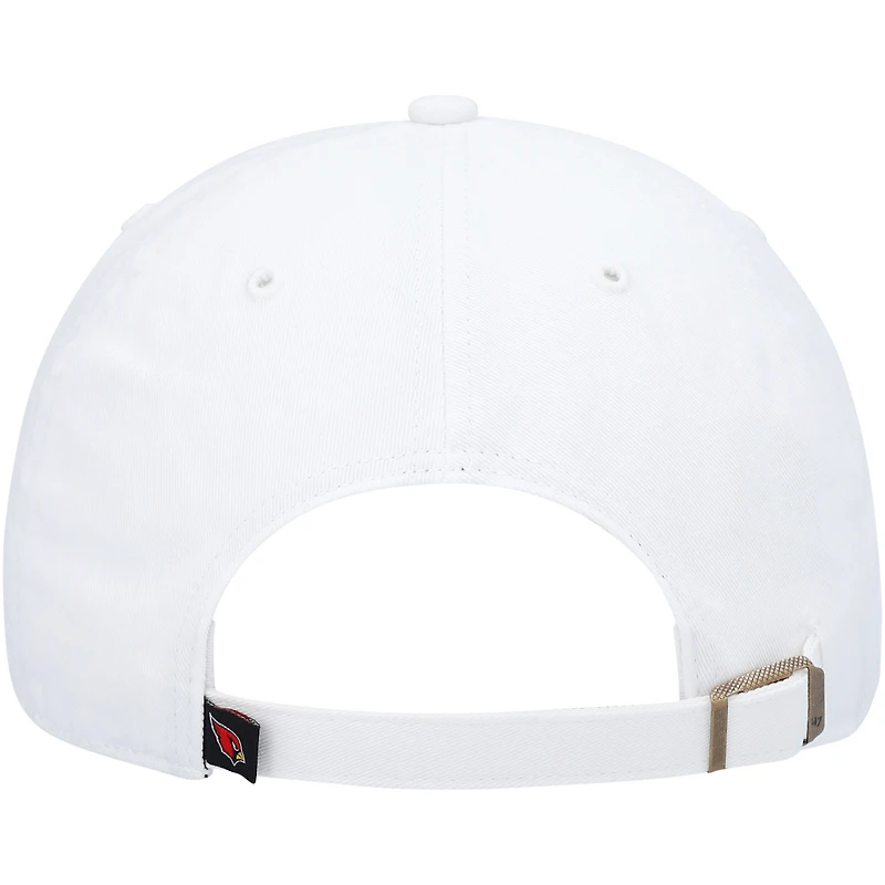 Men's '47 White Arizona Cardinals Clean Up Adjustable Hat