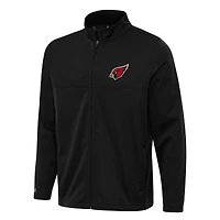 Men's Antigua Black Arizona Cardinals  Links 2 Full-Zip Golf Jacket