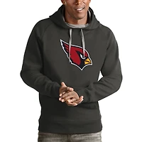 Men's Antigua Charcoal Arizona Cardinals Victory Pullover Hoodie