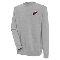 Men's Antigua  Heather Gray Arizona Cardinals Victory Pullover Sweatshirt