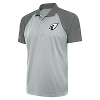 Polo Nova pour homme avec logo métallisé des Cardinals de l'Arizona, argent/gris Antigua