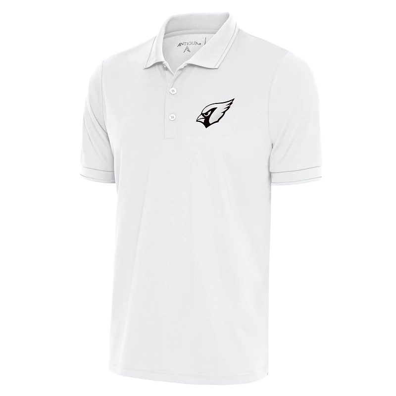 Polo Affluent blanc Antigua pour homme avec logo métallique des Cardinals de l'Arizona
