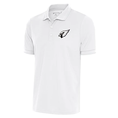 Polo Affluent blanc Antigua pour homme avec logo métallique des Cardinals de l'Arizona