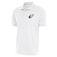 Polo Affluent blanc Antigua pour homme avec logo métallique des Cardinals de l'Arizona