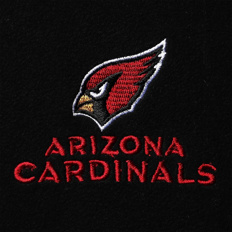 Men's Black Arizona Cardinals Houston Fleece Full-Zip Vest