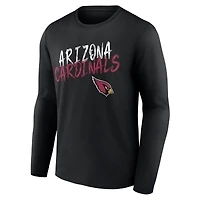 Men's Black Arizona Cardinals Hustle Long Sleeve T-Shirt