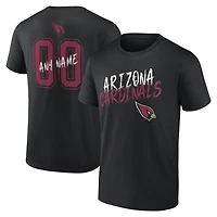 Men's  Black Arizona Cardinals Hustle Personalized Name & Number T-Shirt