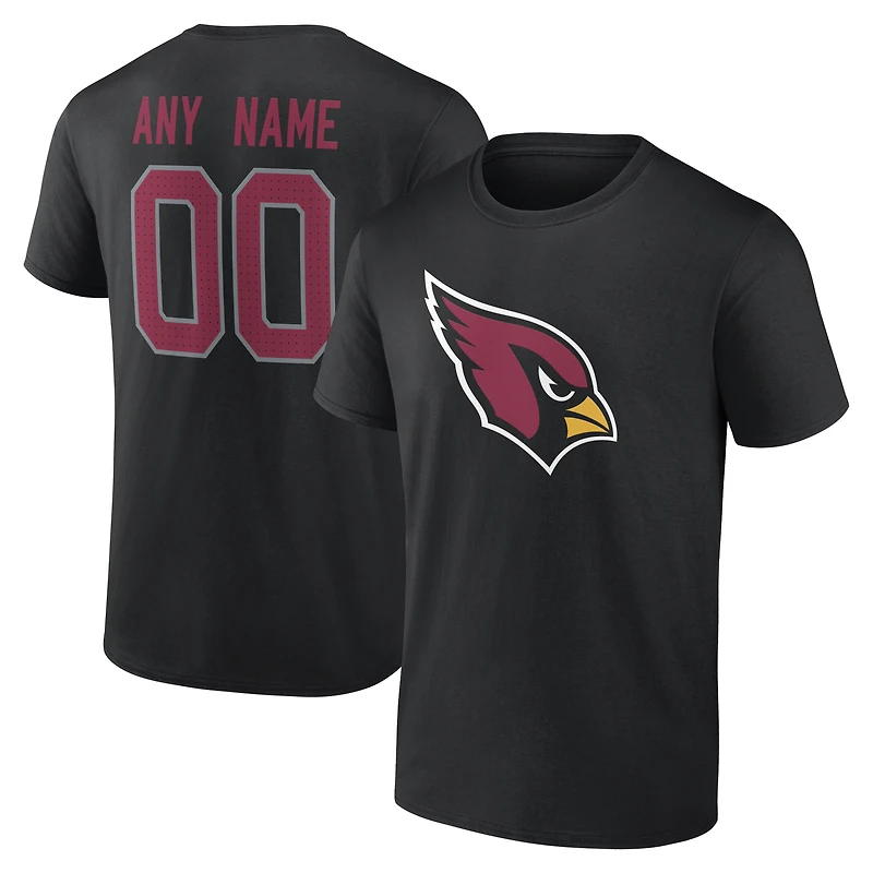 Men's Gray Arizona Cardinals Team Authentic Personalized Name & Number T-Shirt