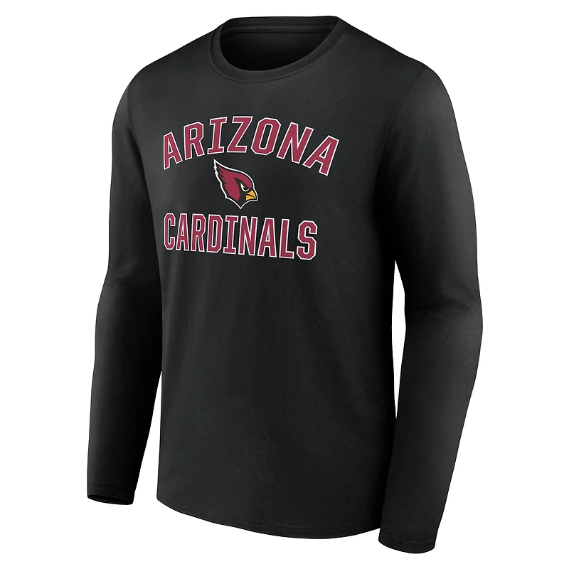 Men's Black Arizona Cardinals Victory Arch Long Sleeve T-Shirt