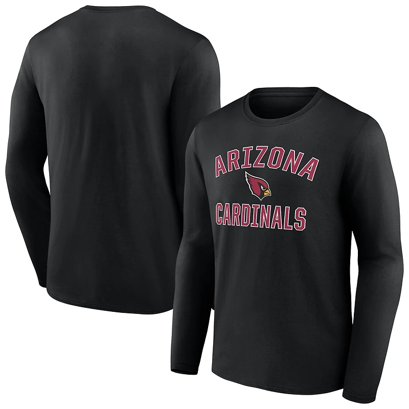 Men's Black Arizona Cardinals Victory Arch Long Sleeve T-Shirt