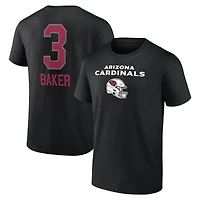 T-shirt noir Budda Baker pour homme avec nom et numéro de l'équipe des Cardinals l'Arizona