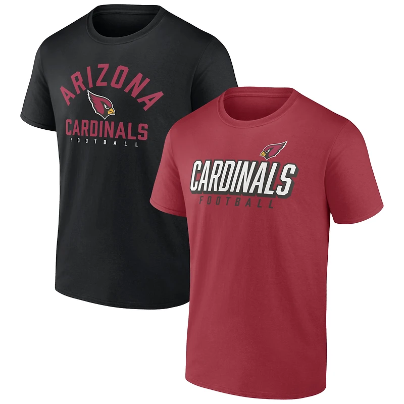 Ensemble de t-shirts pour hommes Cardinal/Black Arizona Cardinals Player Pack Combo