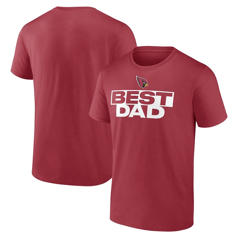 Men's Cardinal Arizona Cardinals Best Dad Father's Day T-Shirt