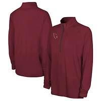 Haut raglan authentique à quart de zip pour homme, Arizona Cardinals.