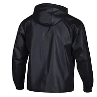 Veste coupe-vent à capuche pliable demi-zip Champion noire pour homme
