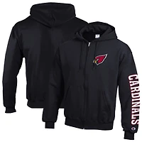 Men's Champion  Black Arizona Cardinals Powerblend Fleece Full-Zip Hoodie