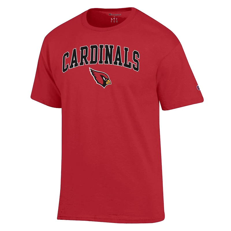 T-shirt homme Champion Cardinal Arizona Cardinals avec logo Arch Over
