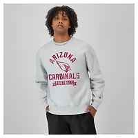 Sweat-shirt en molleton à tissage inversé Champion Heather Grey des Cardinals de l'Arizona pour homme