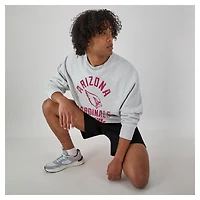 Sweat-shirt en molleton à tissage inversé Champion Heather Grey des Cardinals de l'Arizona pour homme