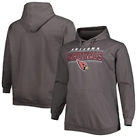 Sweat à capuche avec logo Big & Tall Arizona Cardinals gris anthracite pour homme
