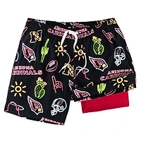 Maillot de bain classique doublé noir Chubbies des Cardinals l'Arizona pour homme, modèle Neon, 5,5 pouces