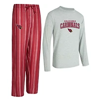 Ensemble de nuit pour homme Concepts Sport Arizona Cardinals Petition avec haut à manches longues et pantalon
