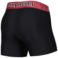 Men's Concepts Sport Black/Cardinal Arizona Cardinals 2-Pack Boxer Briefs Set