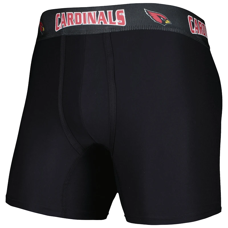Men's Concepts Sport Black/Cardinal Arizona Cardinals 2-Pack Boxer Briefs Set