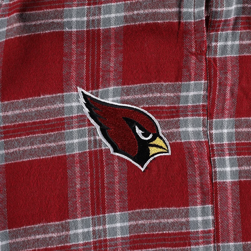 Men's Concepts Sport Cardinal/Gray Arizona Cardinals Big & Tall Flannel Sleep Set