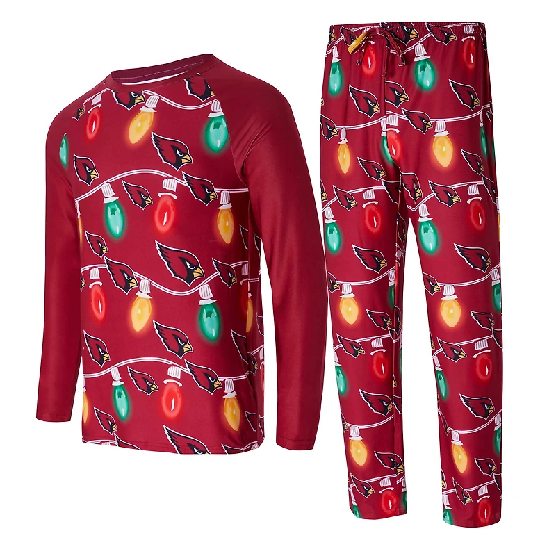 Ensemble haut à manches longues et pantalon en tricot raglan Garland des Cardinals de l'Arizona pour homme Concepts Sport