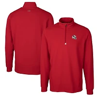 Men's Cutter & Buck  Cardinal Arizona Cardinals Helmet Traverse Stretch Quarter-Zip Pullover Top