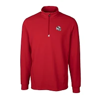 Men's Cutter & Buck  Cardinal Arizona Cardinals Helmet Traverse Stretch Quarter-Zip Pullover Top