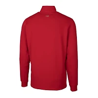 Men's Cutter & Buck  Cardinal Arizona Cardinals Helmet Traverse Stretch Quarter-Zip Pullover Top