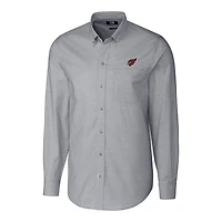 Men's Cutter & Buck Charcoal Arizona Cardinals Big Tall Stretch Oxford Long Sleeve Woven Button-Down Shirt