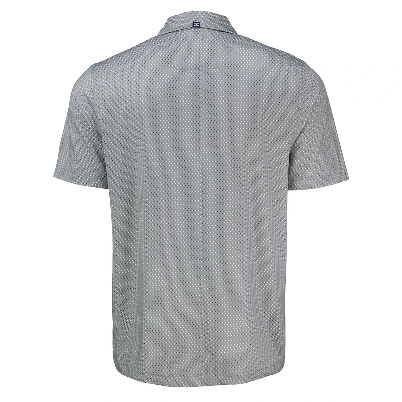 Men's Cutter & Buck Gray Arizona Cardinals Pike Eco Shadow Check Print Recycled Polo