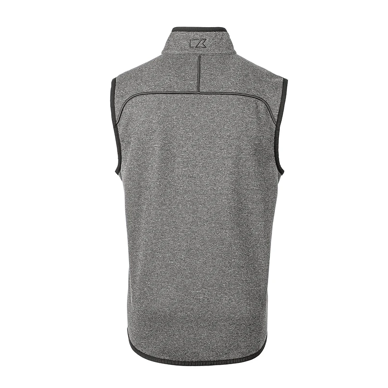 Pull-over en tricot gris chiné pour homme, coupe-vent et gilet zippé à logo rétro des Cardinals de l'Arizona, taille grande