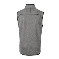 Pull-over en tricot gris chiné pour homme, coupe-vent et gilet zippé à logo rétro des Cardinals de l'Arizona, taille grande