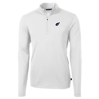 Veste zippée quart de tour Virtue Eco Pique recyclée pour homme, blanche, des Cardinals l'Arizona, grande taille