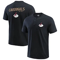 T-shirt Henley délavé noir pour homme de la collection Darius Rucker Fanatics, Arizona Cardinals