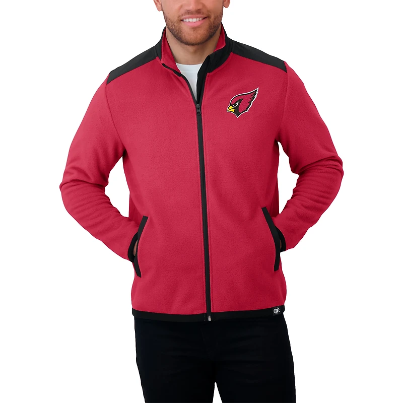 Men's Darius Rucker Collection by Fanatics Cardinal Arizona Cardinals Color Block Polar Fleece Full-Zip Jacket