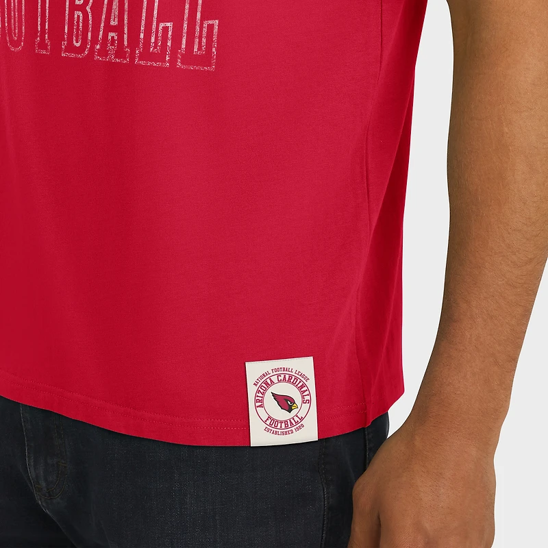 Men's Darius Rucker Collection by Fanatics Cardinal Arizona Cardinals Football Stripe Sleeve T-Shirt
