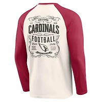 Men's Darius Rucker Collection by Fanatics Cream/Cardinal Arizona Cardinals Raglan Henley T-Shirt