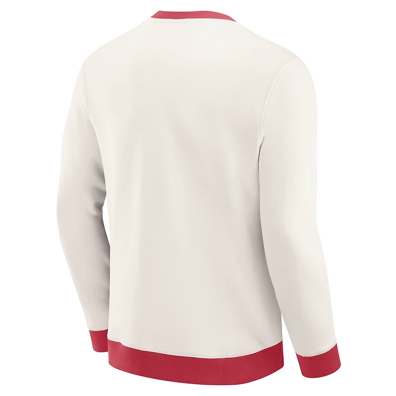 Sweat-shirt ras du cou colorblock crème des Cardinals de l'Arizona pour homme, collection Darius Rucker par Fanatics