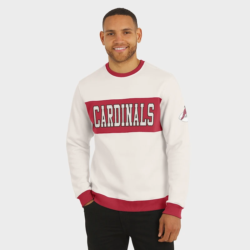 Sweat-shirt ras du cou colorblock crème des Cardinals de l'Arizona pour homme, collection Darius Rucker par Fanatics