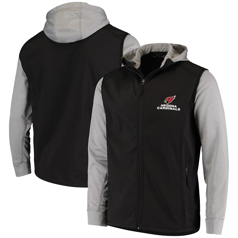 Blouson à glissière intégrale Dunbrooke Arizona Cardinals Alpha pour hommes, noir/gris