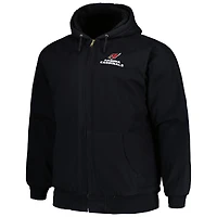 Men's Dunbrooke Black Arizona Cardinals Big & Tall Dakota Canvas Hoodie Full-Zip Jacket