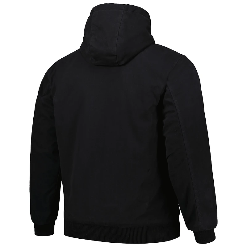 Men's Dunbrooke Black Arizona Cardinals Big & Tall Dakota Canvas Hoodie Full-Zip Jacket