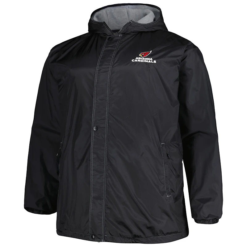 Dunbrooke Noir Arizona Cardinals Big & Tall Legacy Stadium Veste entièrement zippée pour homme